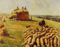 Pissarro, Camille - Flock of Sheep in a Field after the Harvest